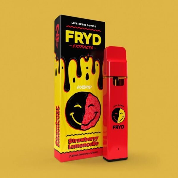 Enjoy the refreshing blend of sweet strawberry and tangy lemon with Strawberry Lemoncello Fryd Carts for a smooth vape. fyrd cart
